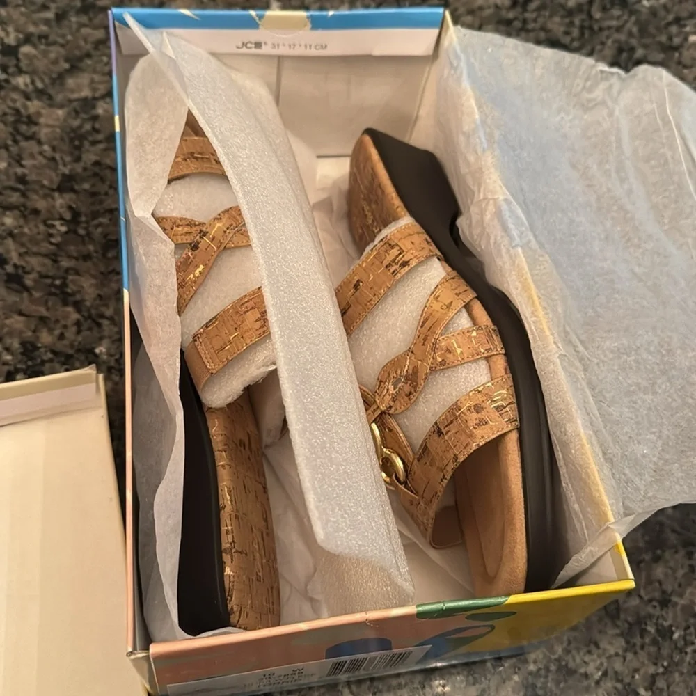 Easy Street cork with flex torrid slide sandal NIB 10W